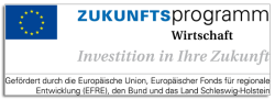 Gefördert durch die Europäische Union, Europäischer Fonds für regionale Entwicklung (EFRE), den Bund und das Land Schleswig-Holstein